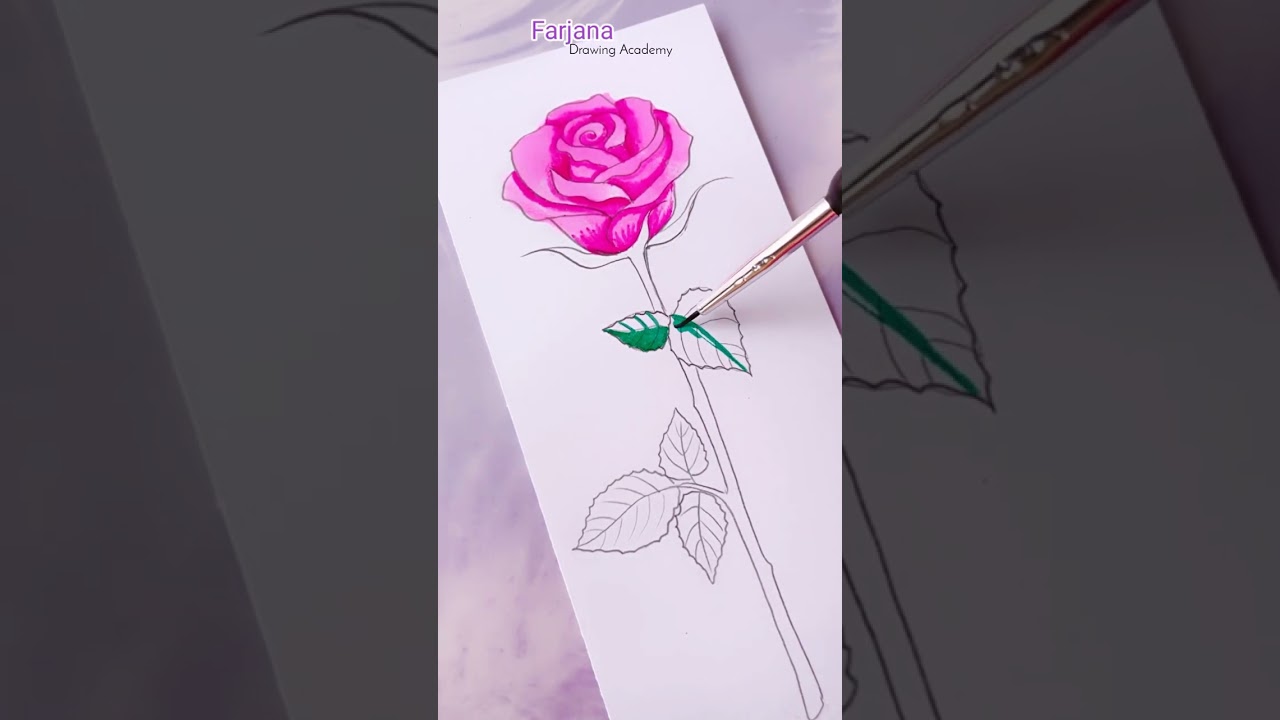 Valentine's Day gift idea || watercolor painting #satisfying  #shorts