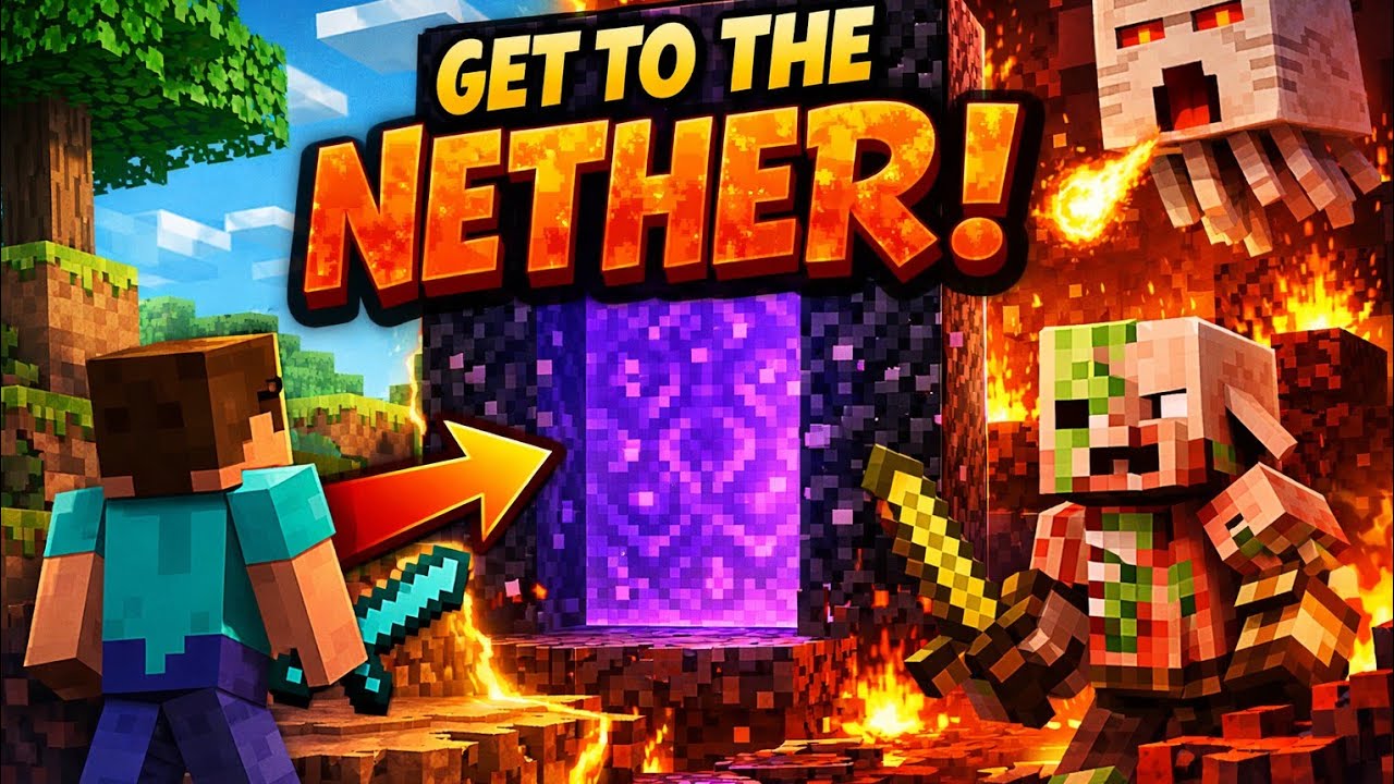 i got to the nether in MINECRAFT P5 #viral #minecraft #skill #gaming #