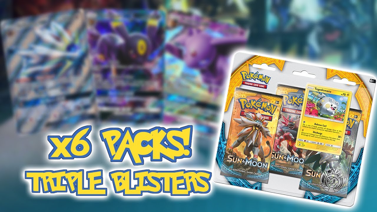Amazing! 6 Sun & Moon Triple Blister Packs Opening!!