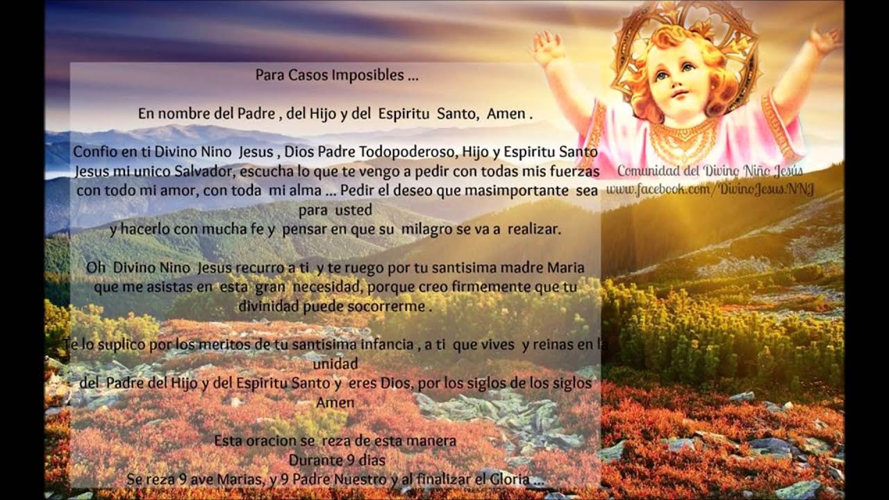 A Mi Amado Divino Niño Jesús