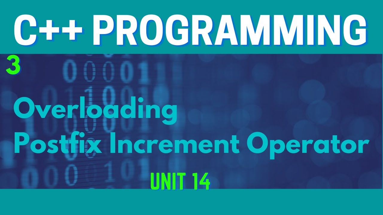 Overloading Postfix Increment Operator in C++(Urdu/Hindi)