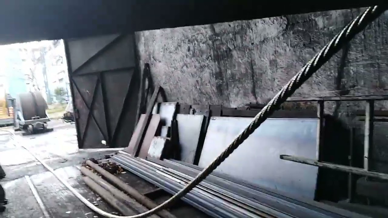 Tažení nového lana na skip důl ČSA