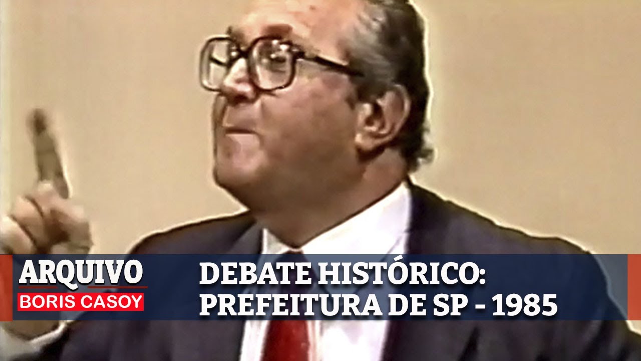 Debate hist&oacute;rico - Prefeitura de SP - 1985 | Arquivo Boris Casoy