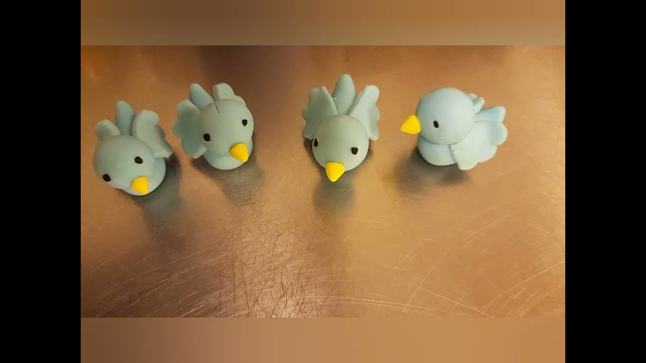Fondant bird topper | duck topper tutorial | bird tutorial