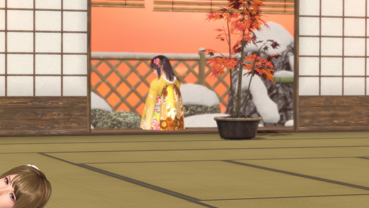 【DOAXVV】縁側（雪景色）【家具 - VIPコイン】