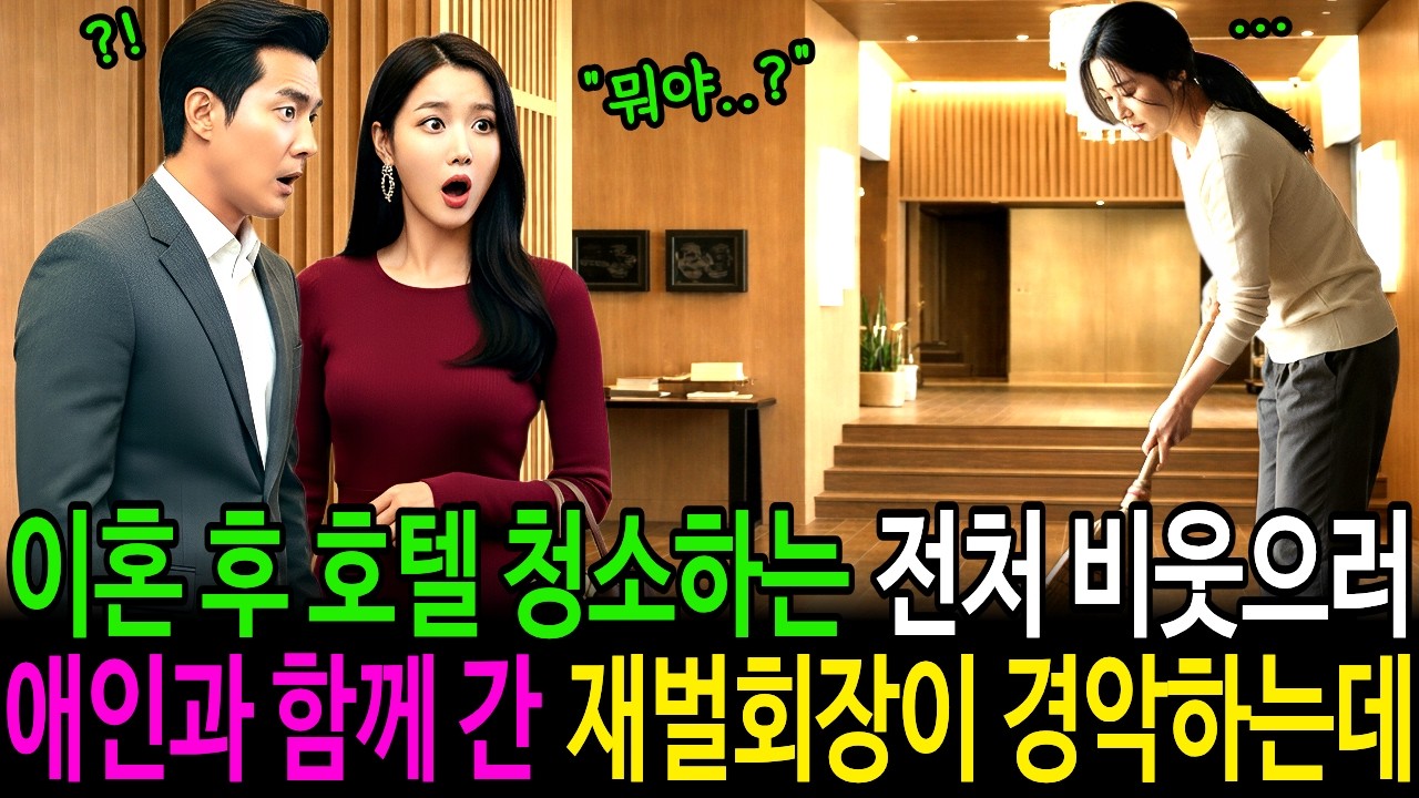 이혼 후 호텔 청소하는 전처 비웃으러 애인과 함께 간 재벌회장이 경악하는데.. | 감동사연 | 노후사연 | 인생사연 | 오디오북 | 재벌 | 애인 | 청소 | 호텔 |