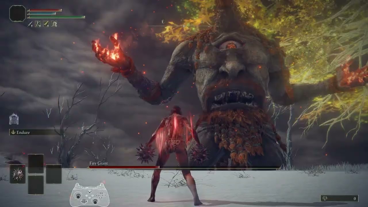 Fire Giant True RL1 No weapon upgrade/consumables/infusions/torrent/AoW/hit
