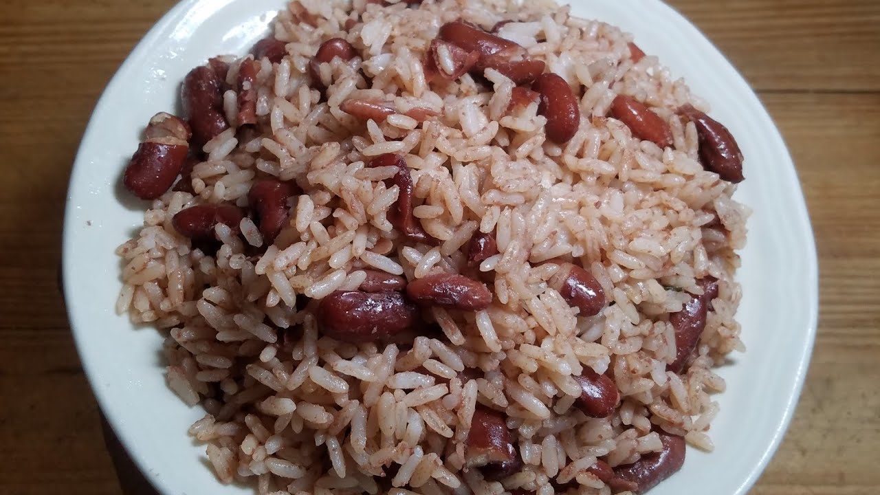Authentic Jamaican Rice & Peas | Rice & Beans | How To Cook Rice & Peas Step By Step instructions