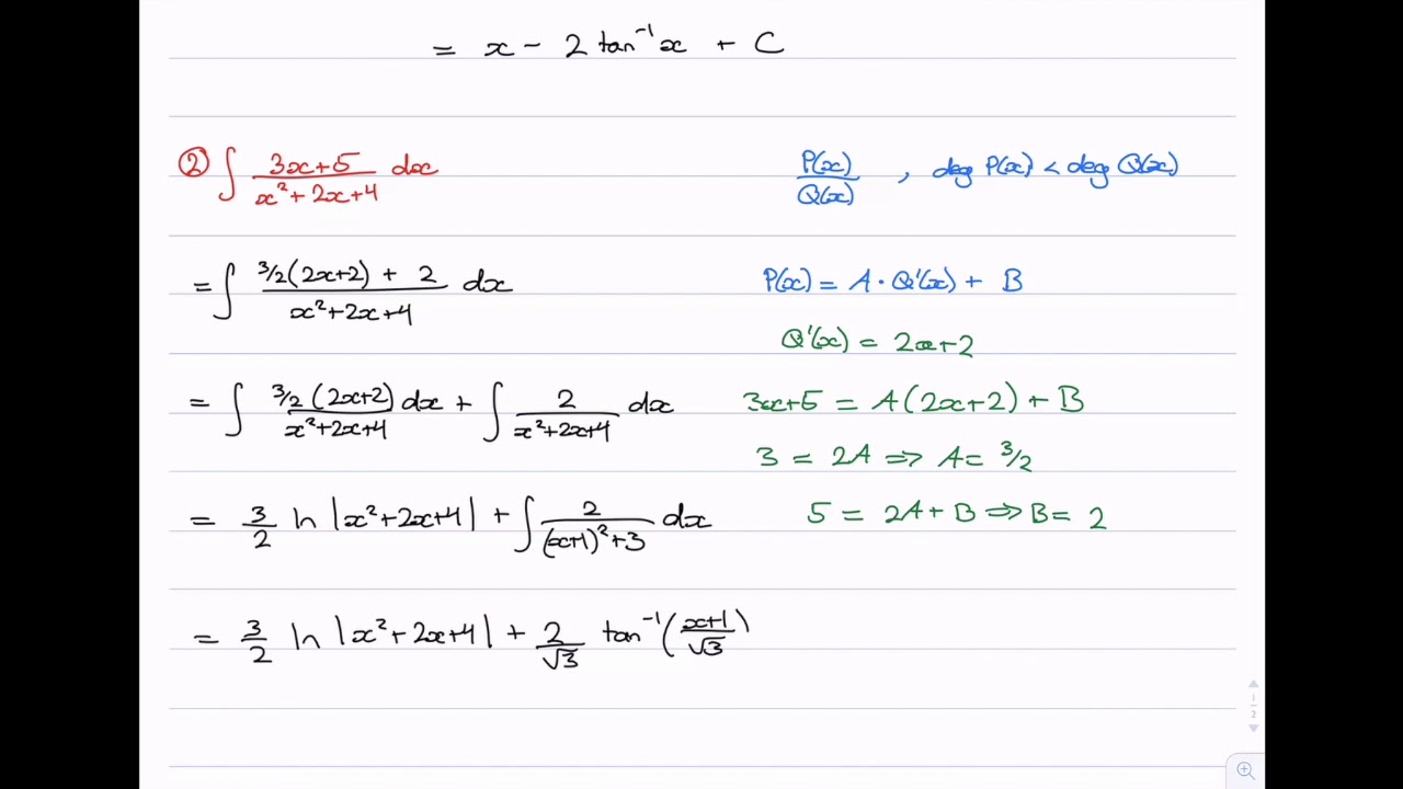 Ext2 Integration: Algebraic Manipulation – Splitting the Numerator pt. 1