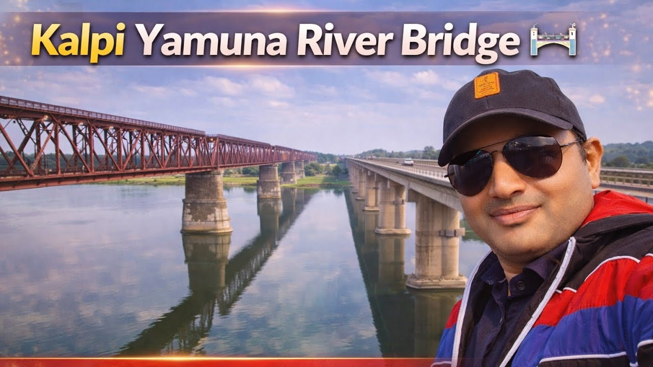 Yamuna River Over Bridge & Railway Track | Kalpi Vlog