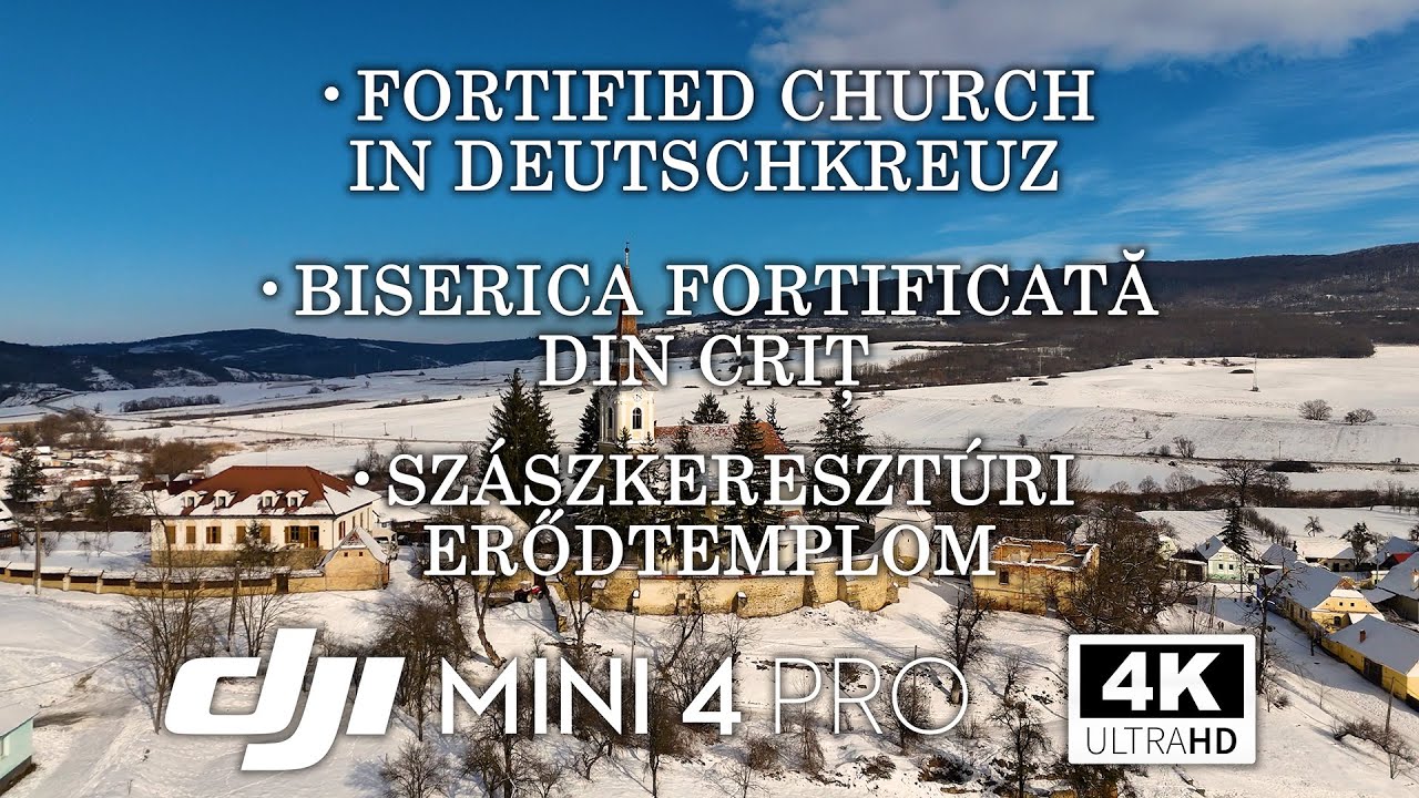 Deutschkreuz/Criț/Szászkeresztúr Fortified Church | Aerial Drone Footage | 4K | DJI MINI 4 PRO