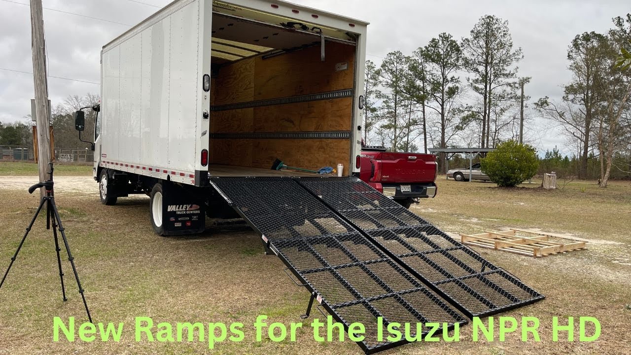 New Ramps installed on Isuzu NPR HD Landscape box truck