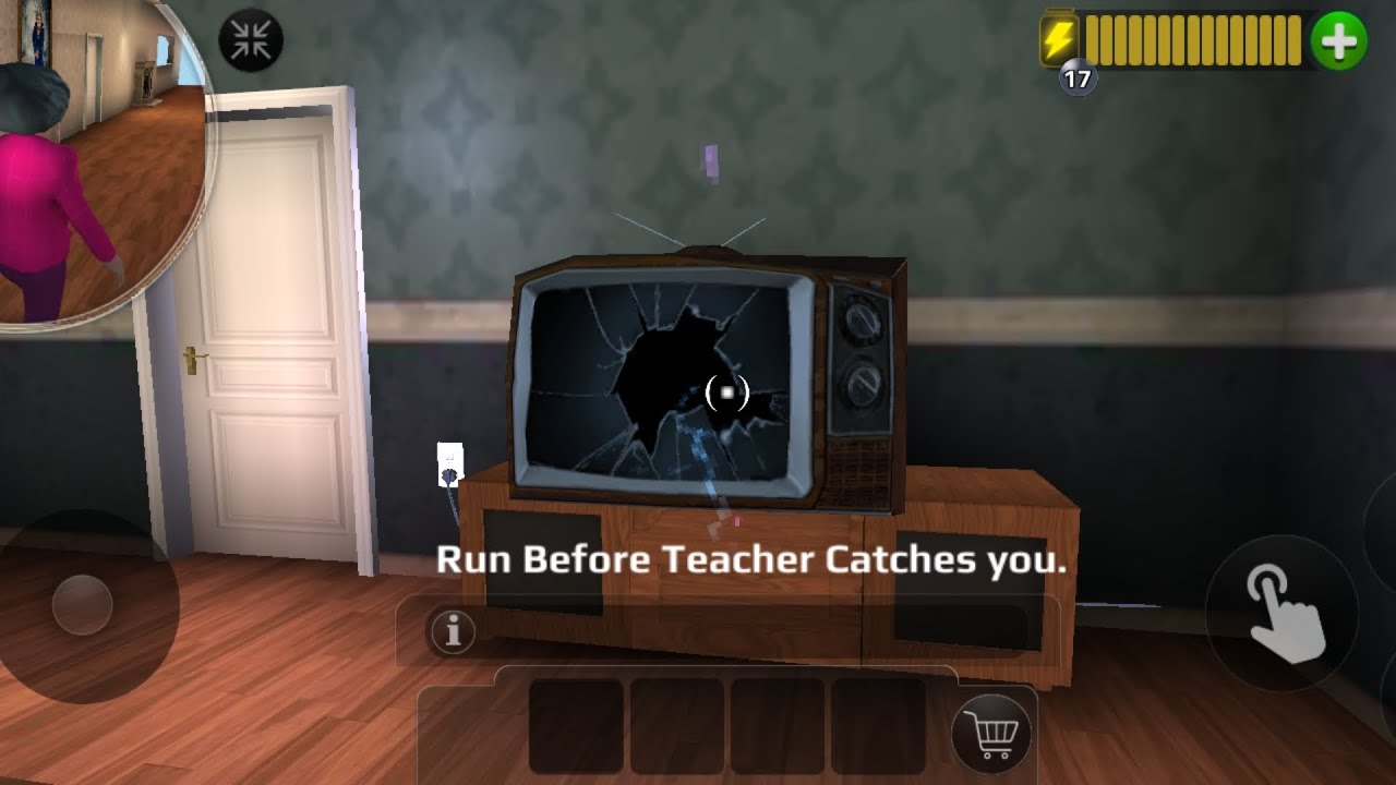 Scary teacher 3D Find a tool to break the tv
