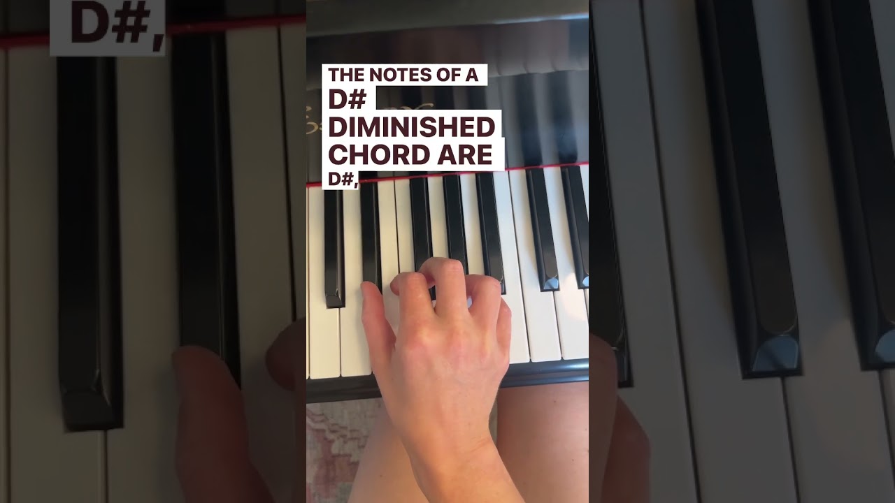 What Are The Notes Of a D Sharp Diminished Chord? #shorts