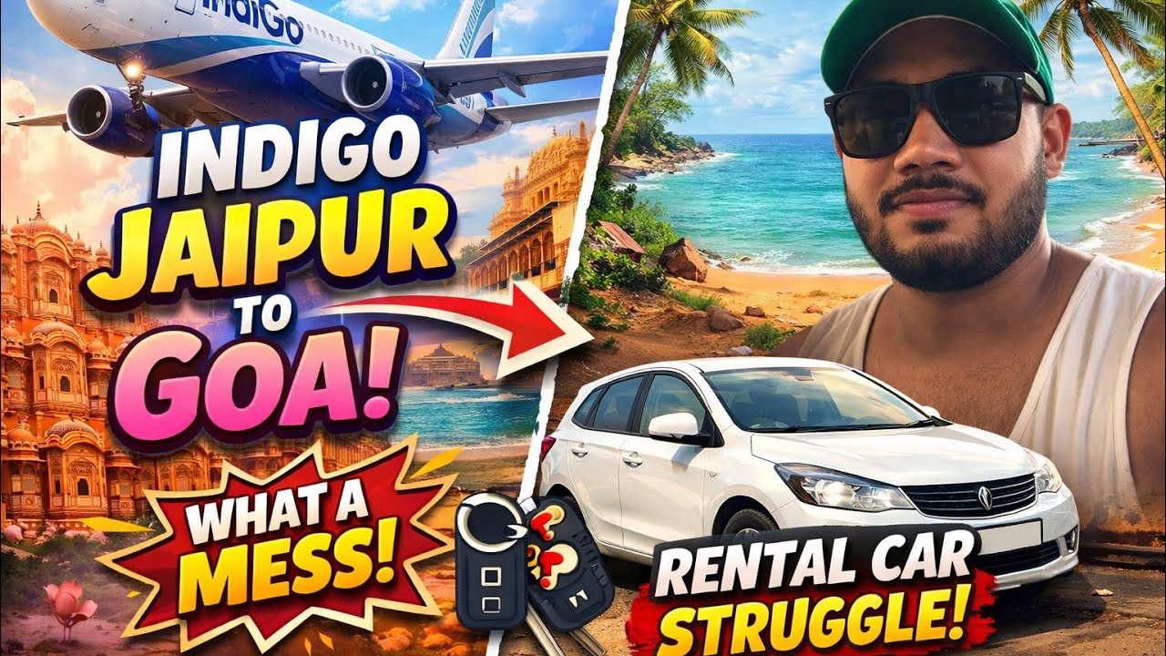 Jaipur to Goa by Flight | IndiGo Review | Goa Rent Car Reality | Honest Travel Vlog ✈️