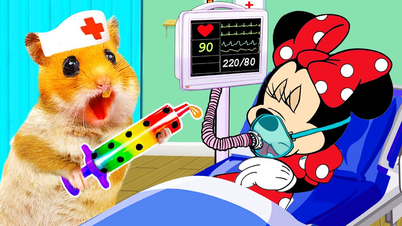 Oh No, Minnie Got Sick! Doctor Hamster HamHam Pretend Check Up | Life Of Pets HamHam