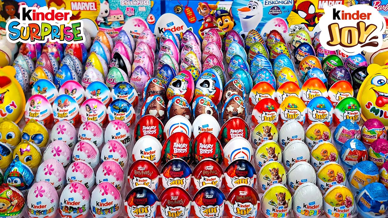 33 Kinder Surprise Eggs Big Unboxing! New & Rare Toys!