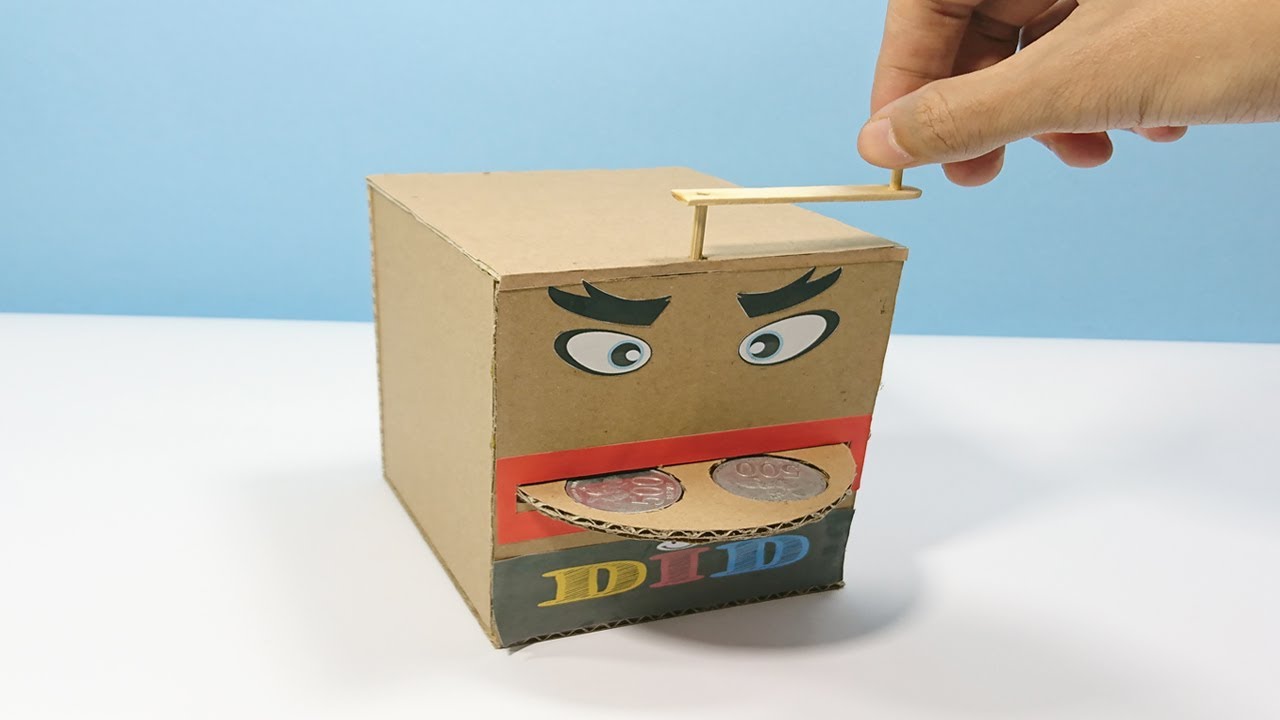 DIY Cardboard Crafts #4 How to Make Amazing Coin Bank Box from Cardboard