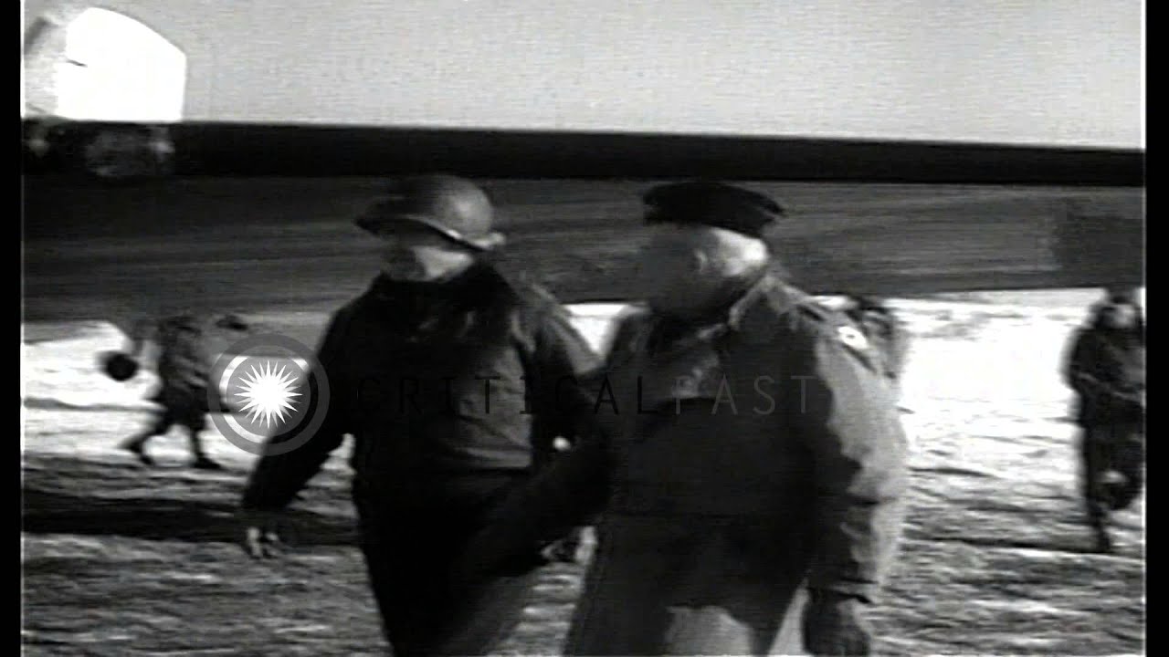United States Lieutenant General Jacob L Devers and Lieutenant General Brehon Som...HD Stock Footage