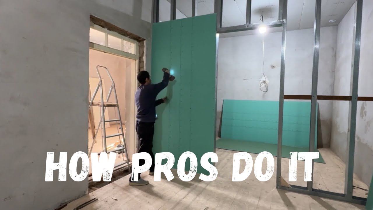 This Is How Professionals Do It | Covering a Wall with Drywall 