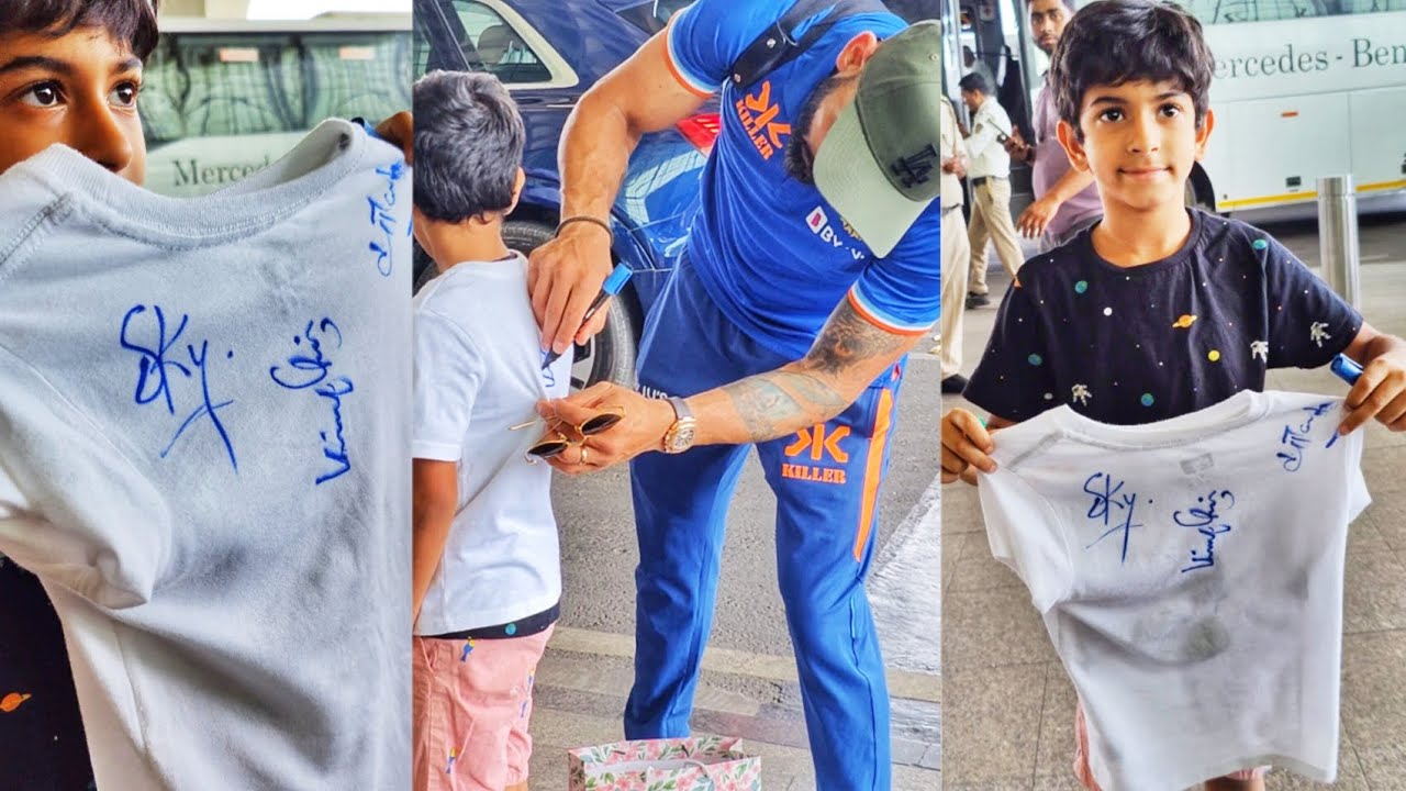 Virat Kohli Gave Autograph to a Lil Fan Boy 😍