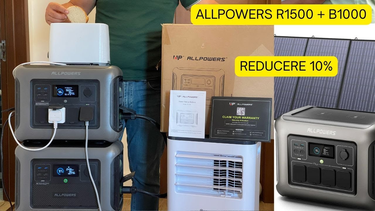 ALLPOWERS B1000, baterie externa, compatibila cu R1500 - ALLPOWERS R1500 + B1000 extended battery