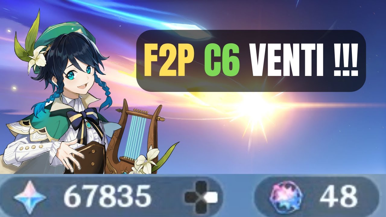Super lucky F2P C6 Venti pulls!! (9 months savings)