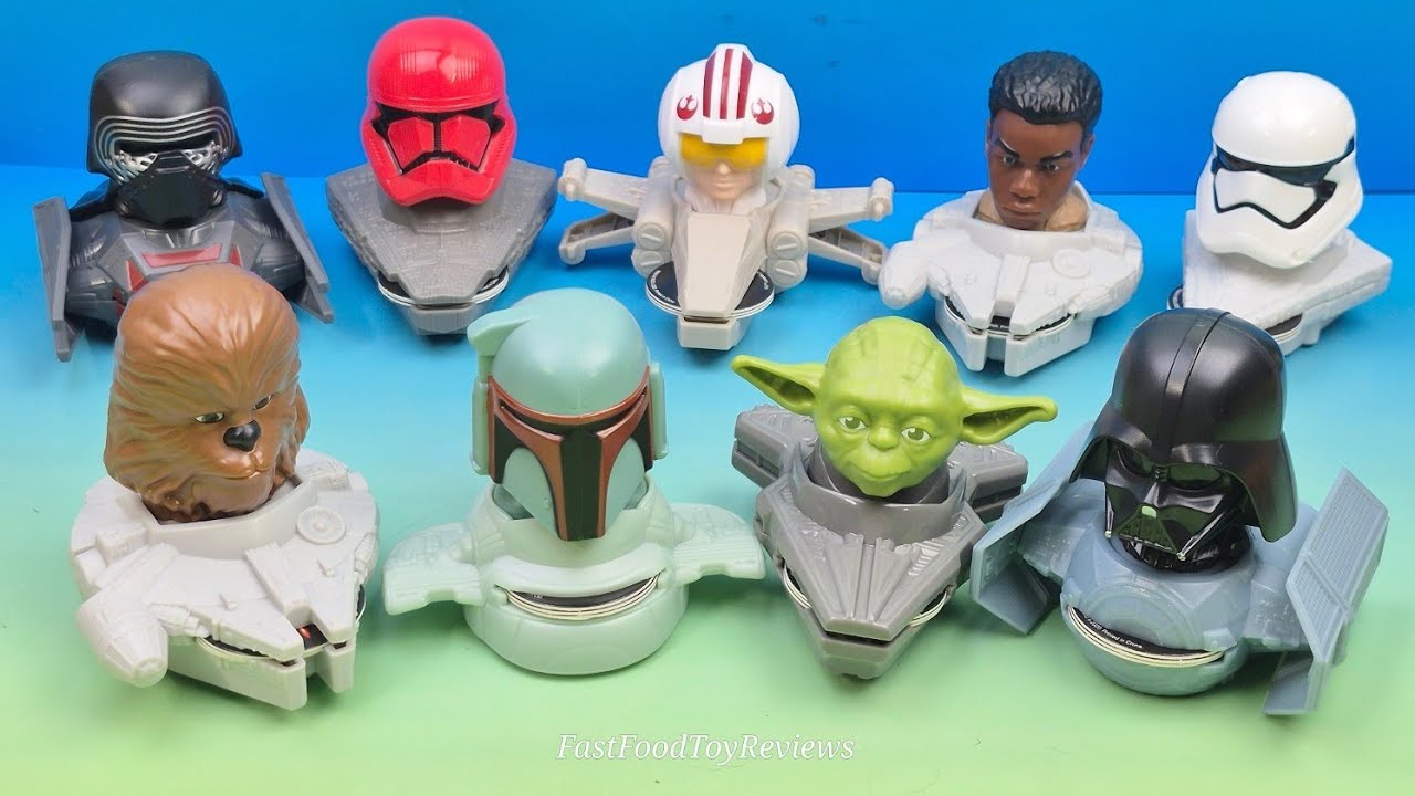 2021 DISNEY'S STAR WARS set of 9 McDONALD'S HAPPY MEAL COLLECTIBLES VIDEO REVIEW