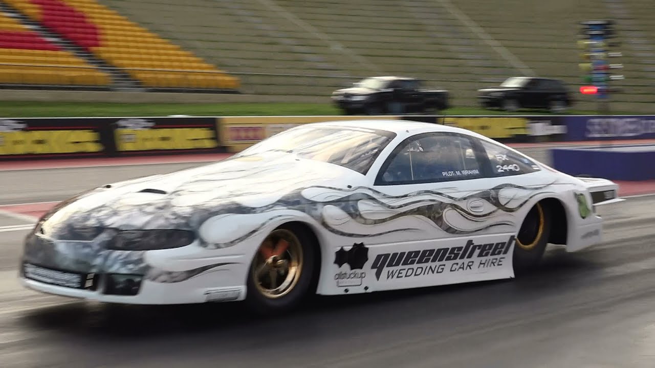 MAATOUKS RACING RB30 POWERED QUEEN ST MONARO 7.58 @ 185 SYDNEY DRAGWAY 7.8.2015