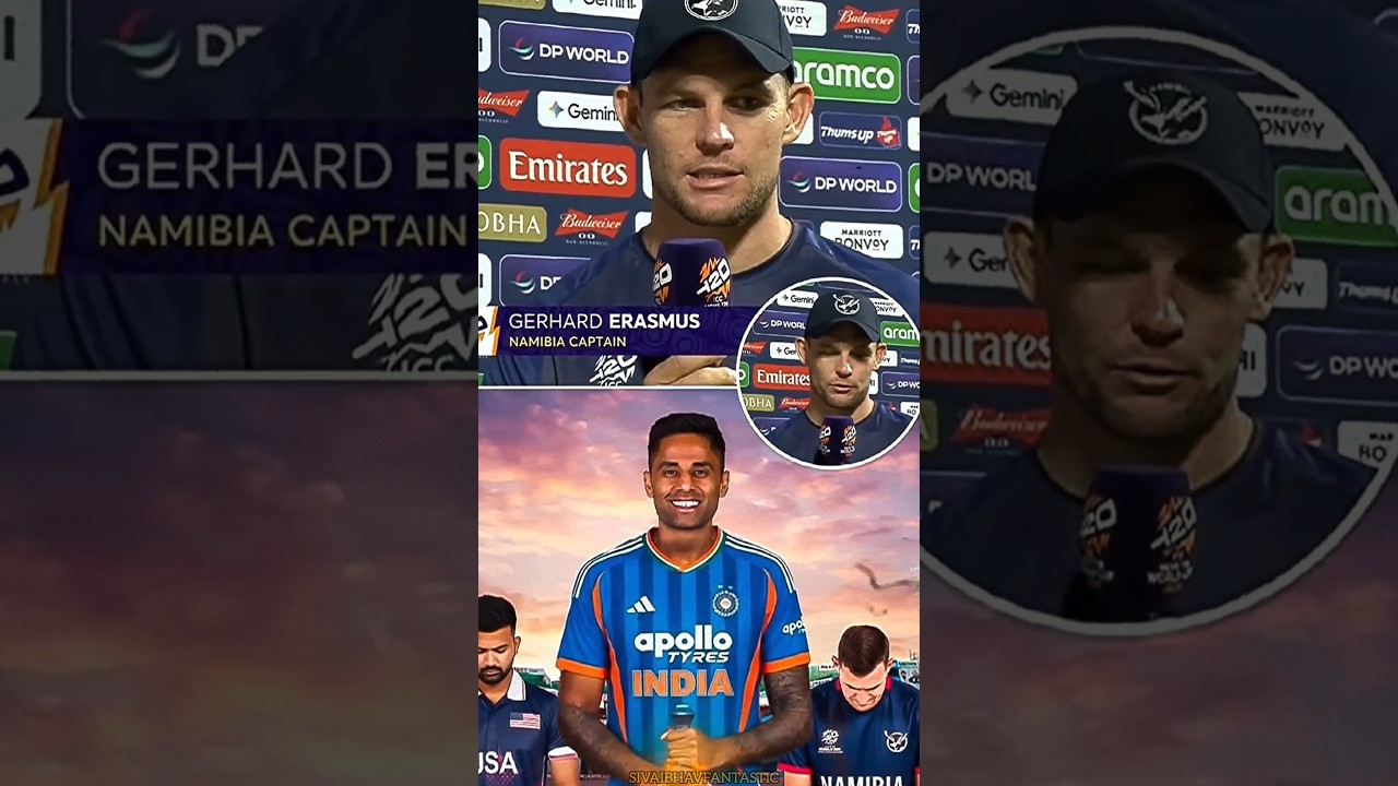 Namibia captain erasmus said after the defeat against India..#Gerhard Erasmus#INDvsNAM#TeamIndia