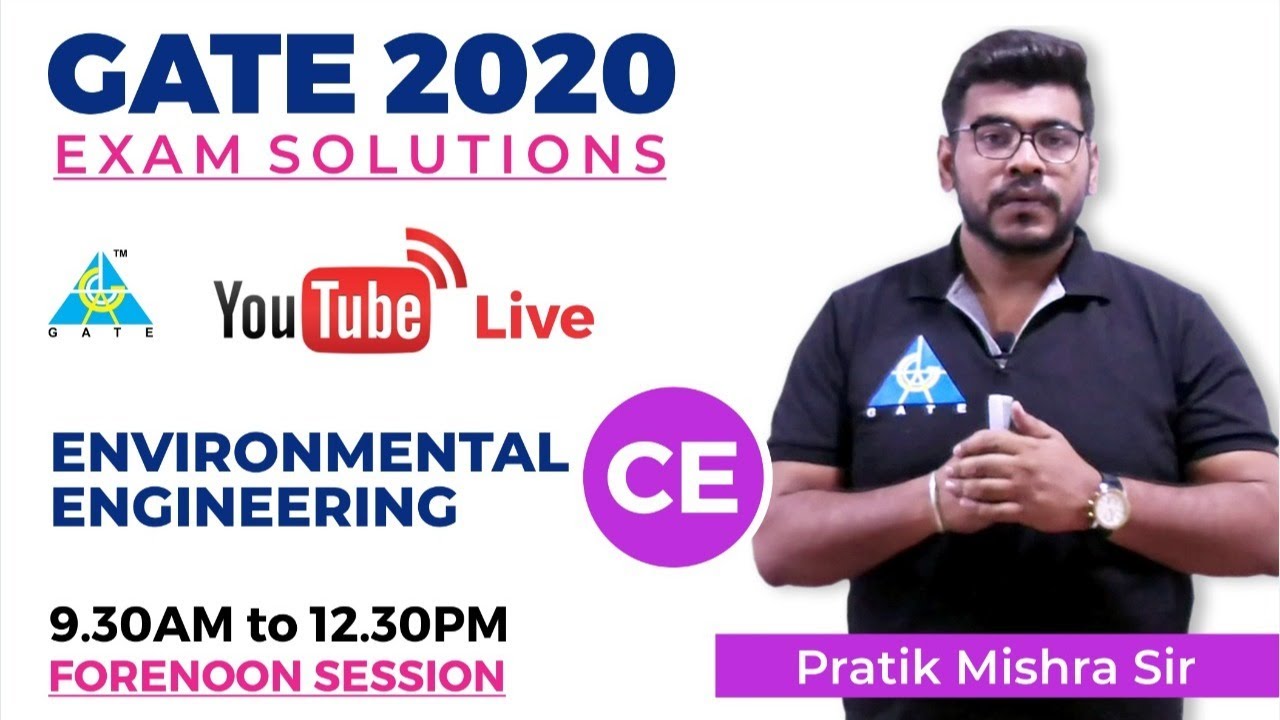GATE 2020 CE |Forenoon Session | Environmental Engineering By Pratik SIR | Live Session