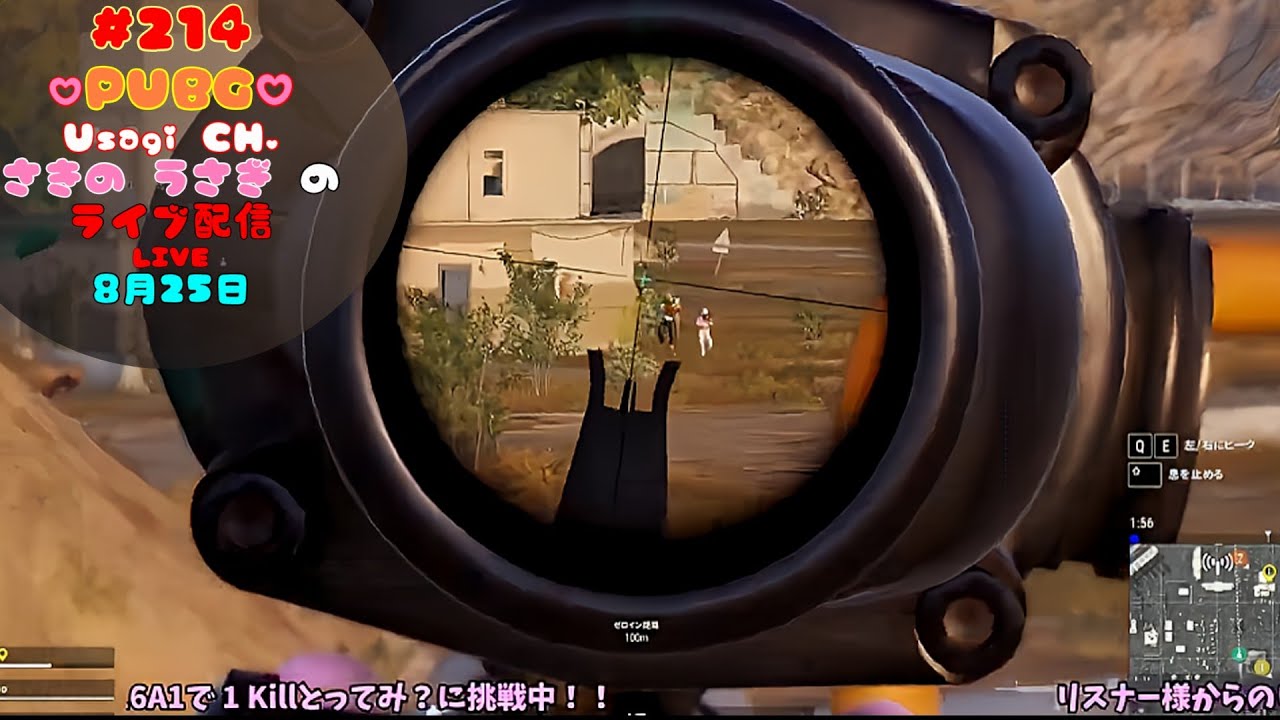 #214【PUBG】Usagi Ch. さきのうさぎ のライブ配信  8月25日 .☪︎⋆