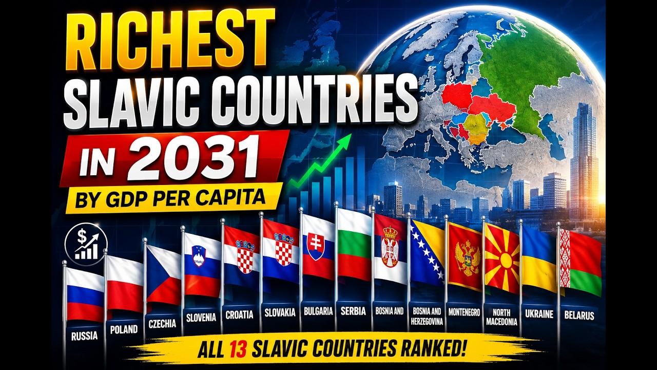 Richest Slavic Countries in 2031 by GDP Per Capita || Slovenia, Russia, Poland, Czechia, Croatia