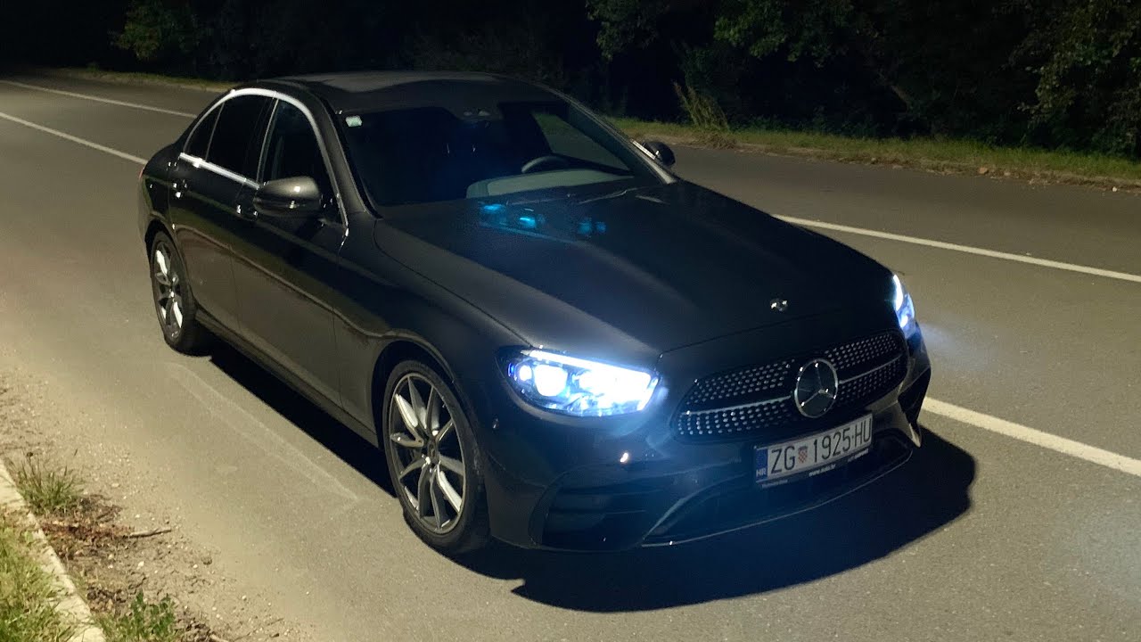 Новый MERCEDES E-CLASS 2021 (Facelift) - Демонстрация и тест светодиодных фонарей MULTIBEAM (E220 d)