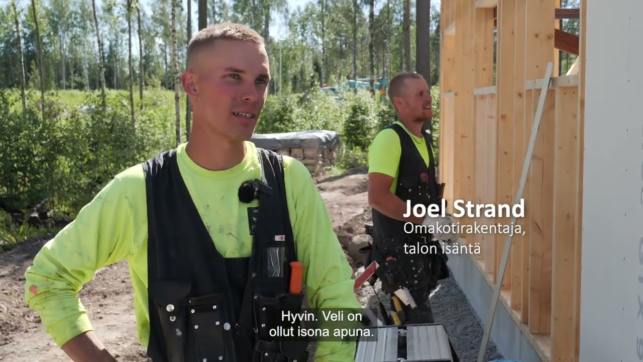 Jakso 2 Oman kodin työmaalla – tuulensuojalevyn asennus