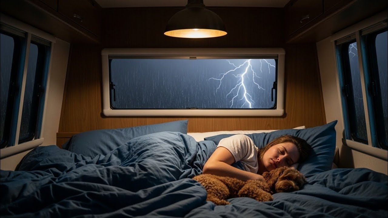 Heavy Rain & Thunder on Car Roof 🚗🌧️ Deep Sleep Night Ambience for Total Relaxation