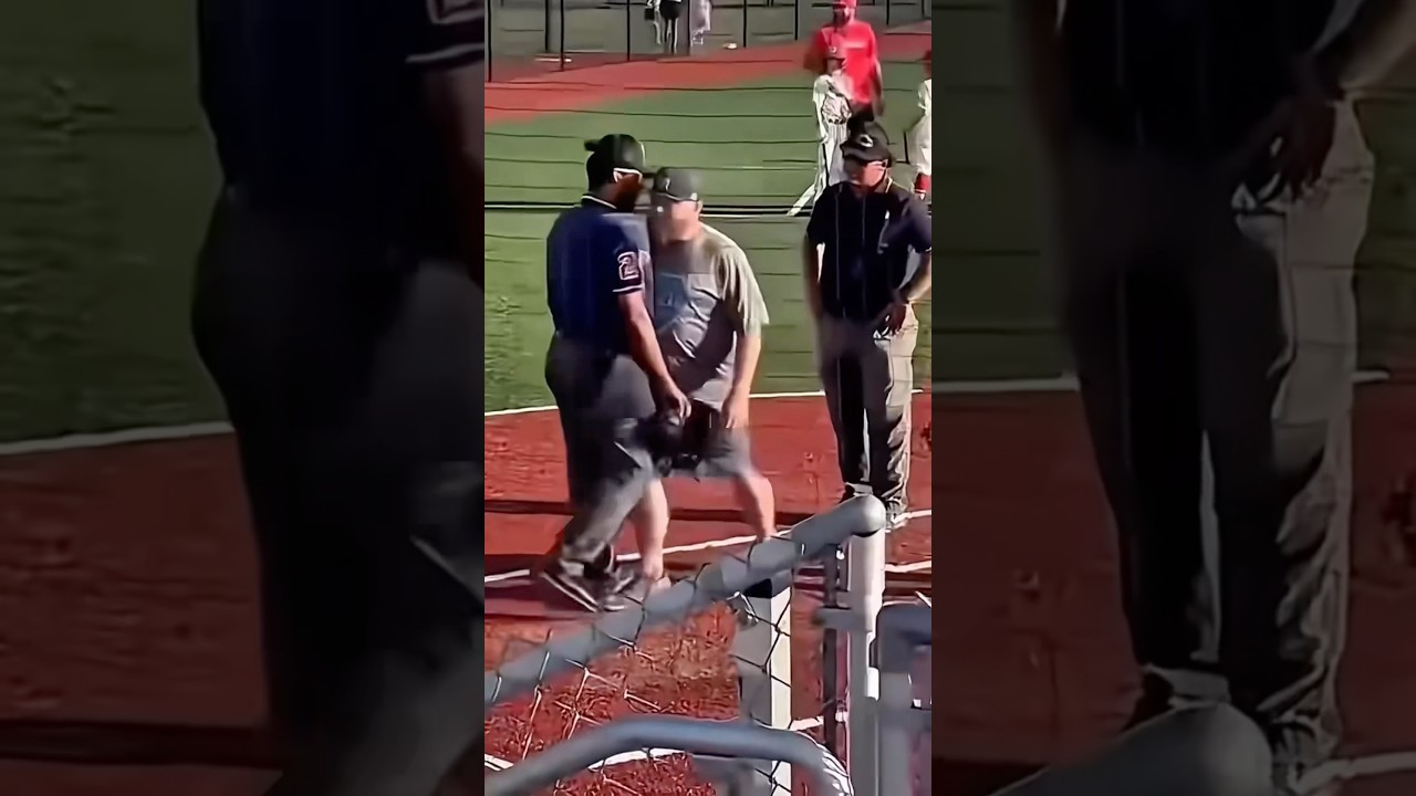 Youth Baseball Coach Goes After Umpire