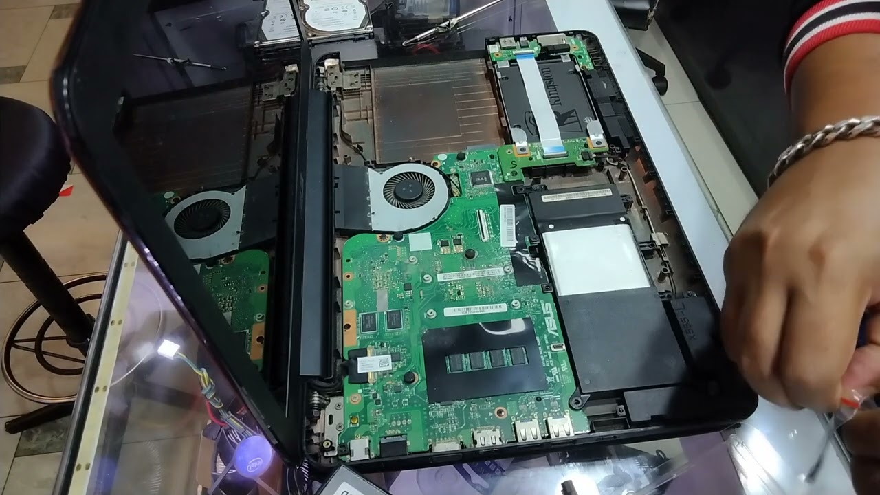 asus X555L how to open and upgrade ssd with hdd caddy