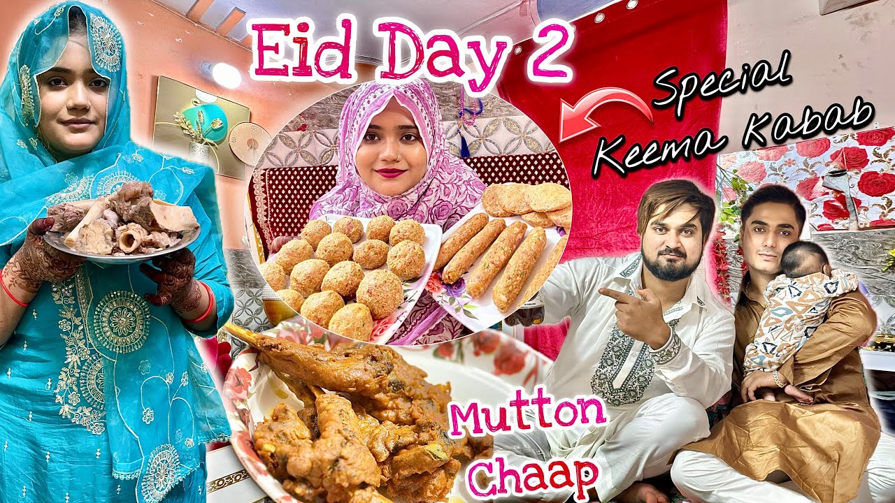 Girls On Bakra Eid Day 2🌺 Mutton kabab, Chaap, Paye👌 5 Kg Kofte Bnaye💕