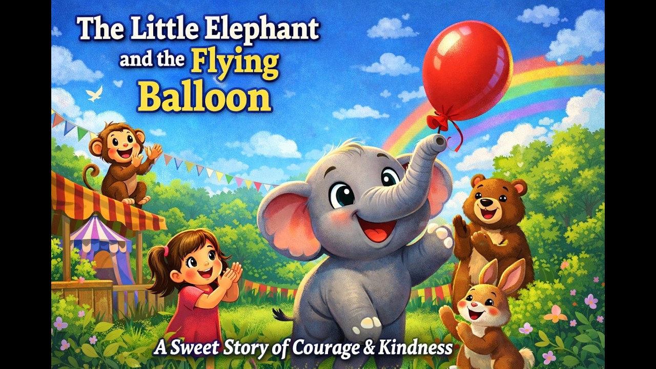 The Little Elephant And The Flying Baloon |Aik nanha hathi or aik urta hua ghubara
