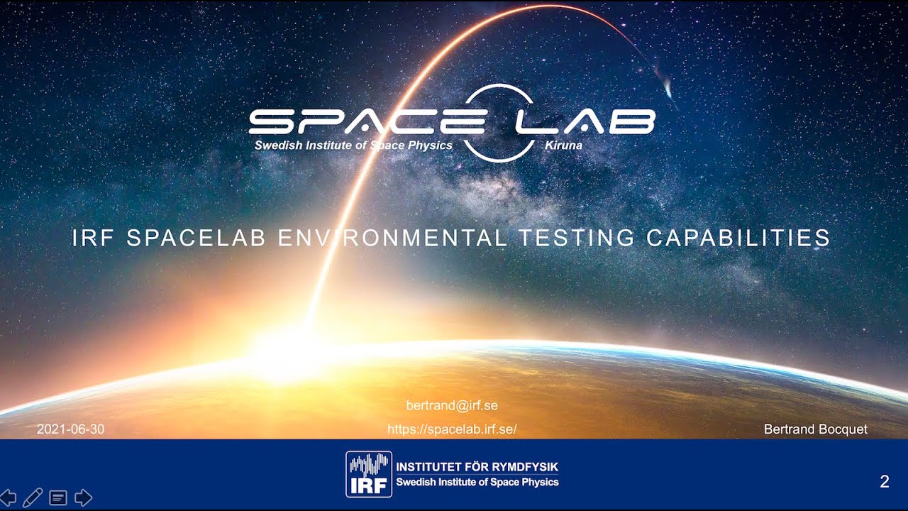 Webinar: IRF SpaceLab environmental testing capabilities