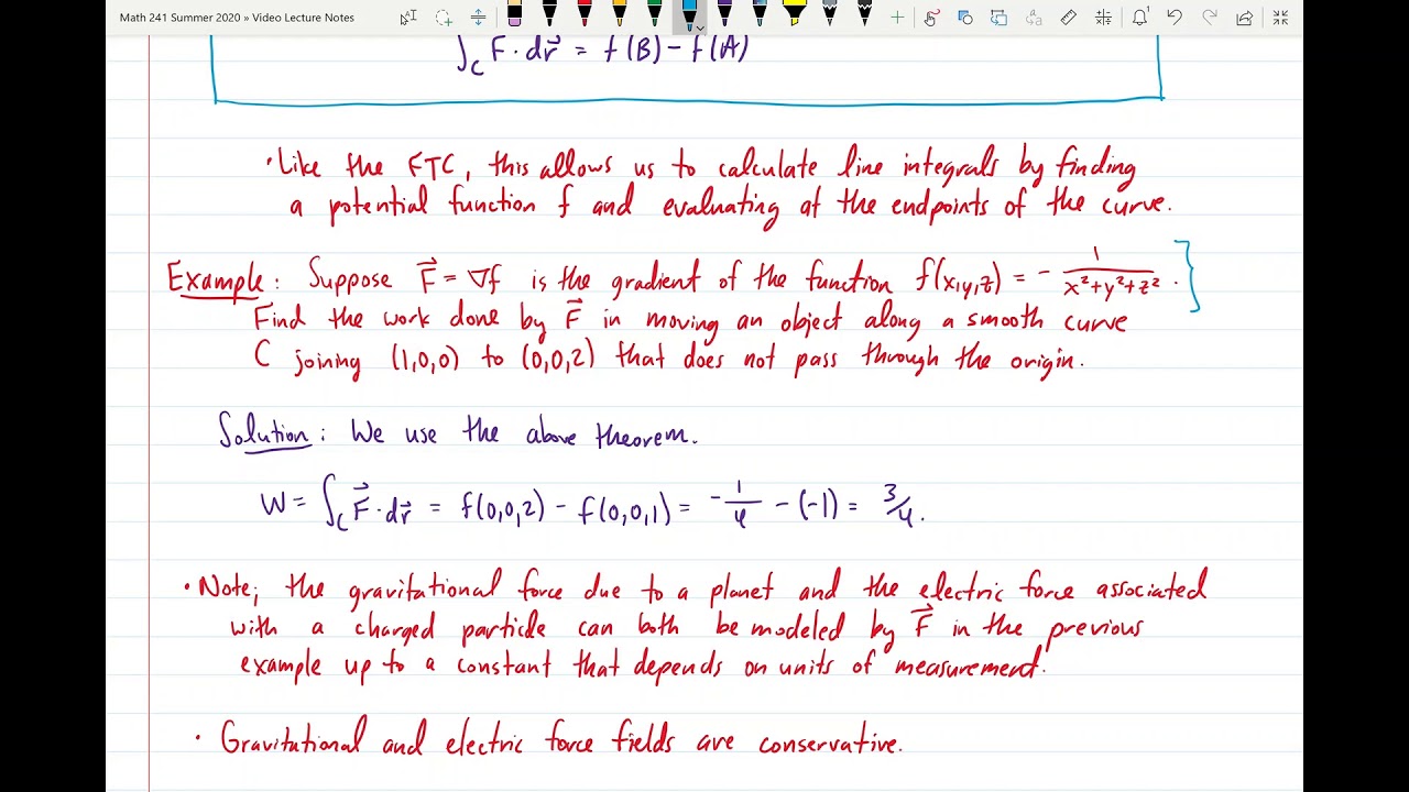 Section 16-3 Part 1: Path Independence and Conservative Vector Fields