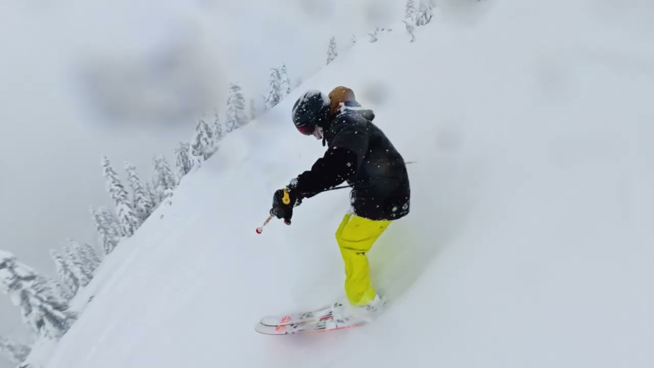 Powder skiing sasquatch mountain bc insta 360 x5