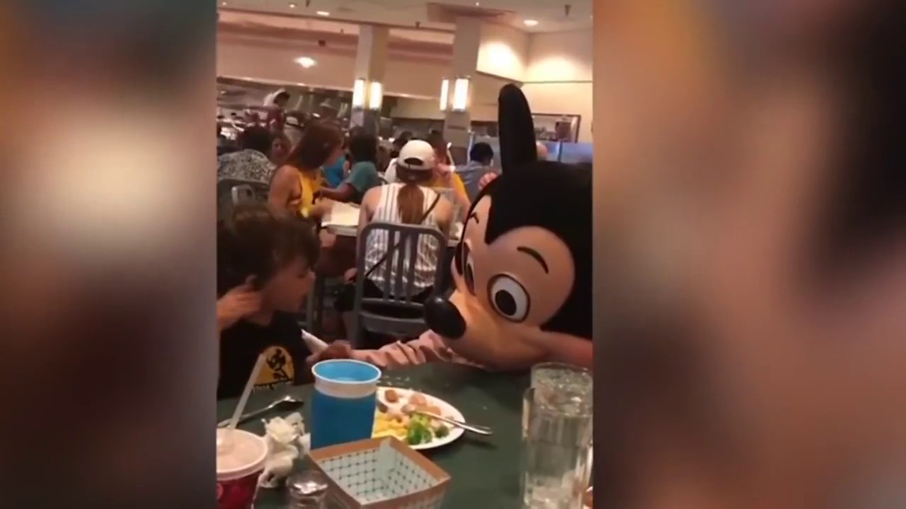 Mickey Mouse Surprises Deaf Boy with Sign Language