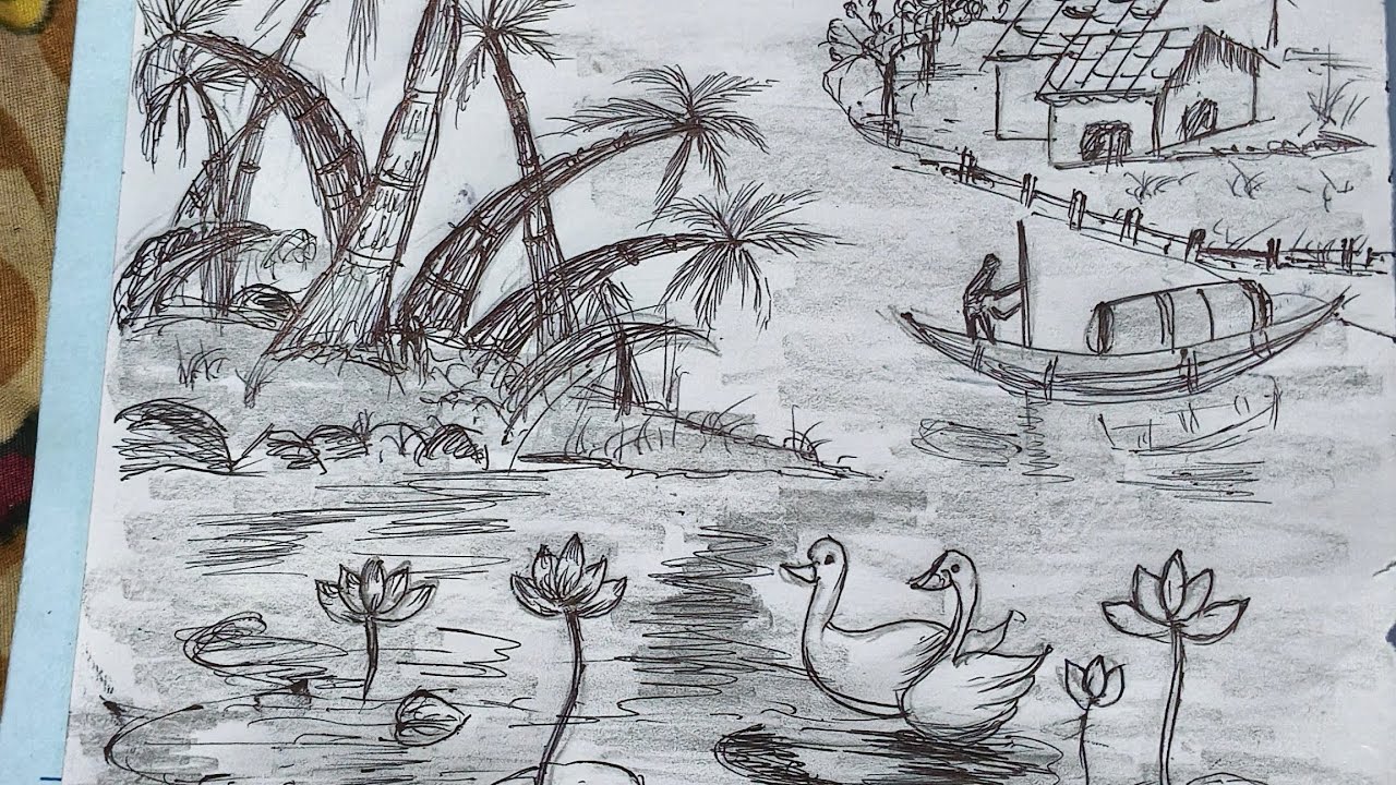 Nature Sketching #sketch #naturescenery #viralvideo #viral 