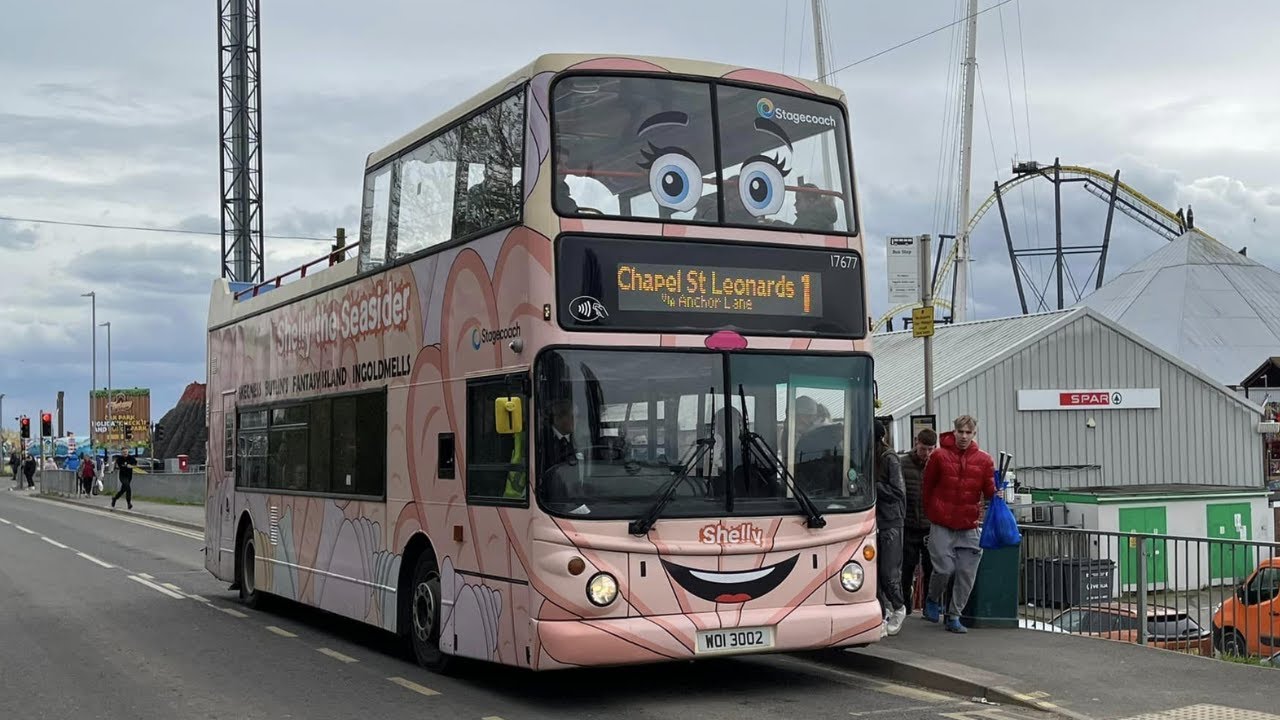 Stagecoach East Midlands 17677 (WOI 3002) Route 1 - Shelly The Seasider