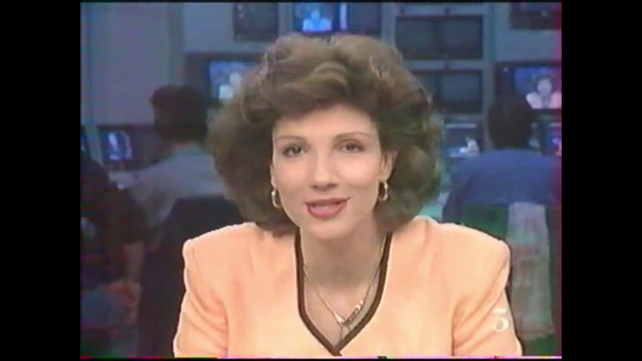 La Cinq Journal 20h00 12 mars 1992 intégral Béatrice Schoenberg, Denis Vincenti