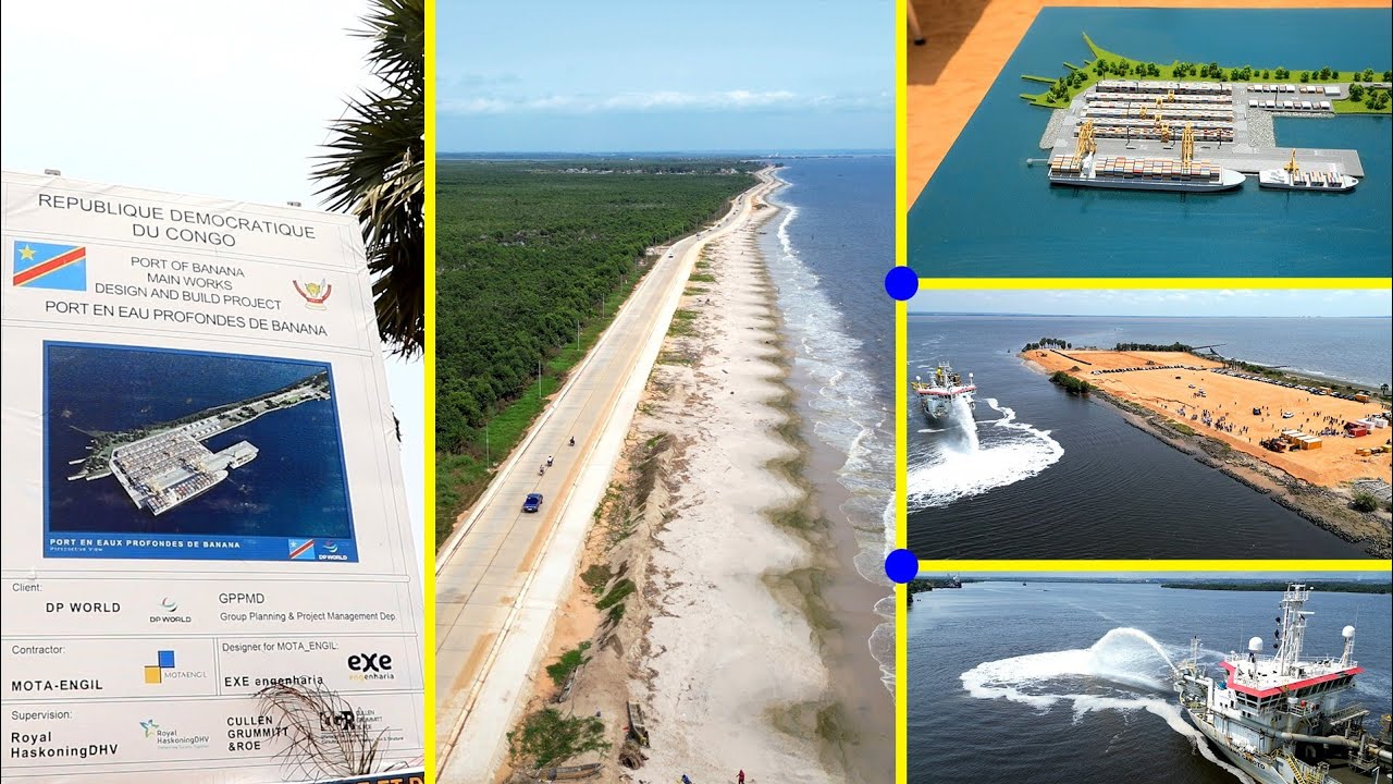 PHASE 1 DU PORT EN EAU PROFONDE DE BANANA : LA VISITE D'INSPECTION DES TRAVAUX DES AUTORITÉS AU SITE