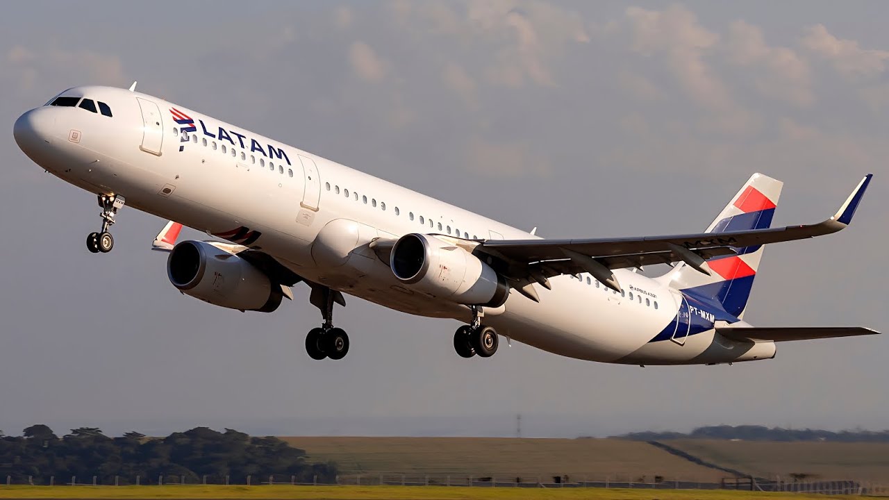 Pouso em Guarulhos abordo do Airbus A321-200 (PT-MXM) da LATAM Airlines. (REC ᯓ ✈︎ GRU)