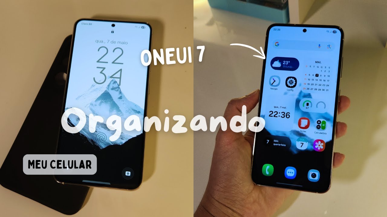 organizando OneUi7 no meu SAMSUNG | galaxy s23 ✨️🖤